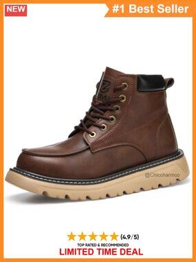 Steel Toe Work Boots Anti-Puncture Safety Shoes Ankle-High